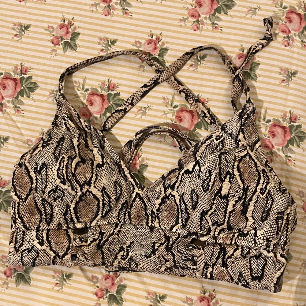Jessica Simpson Snake Print Bikini Top